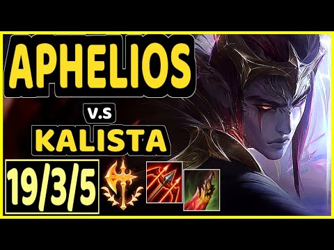 UPSET (APHELIOS) vs KALISTA - QUADRAKILL 19/3/5 KDA BOTTOM ADC CHALLENGER GAMEPLAY - EUW