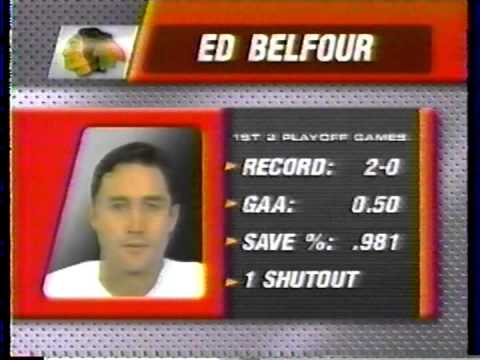 1996 NHL on Fox West Quarterfinals Game 3 Preview Blackhawks VS Flames (Jarome Iginla debut)