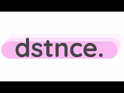 Dstnce. youtube-video