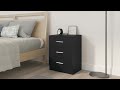 Comodini 2 pz Neri 38x35x56 cm in Legno Ingegnerizzato - Foto miniatura 7