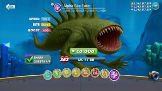 New ALPHA SEA EATER SHARK Unlocked in Hungry Shark evolution/New Update COMING SOON