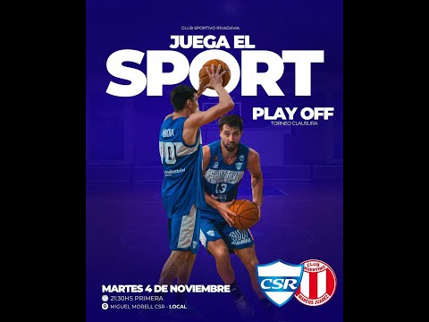 SPORTIVO RIVADAVIA - ARGENTINO MARCOS JUAREZ  - PLAYOFF LIGA CAÑADENSE DE BASQUET EN VIVO