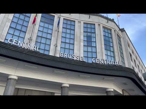 Brussels Walking From Central Station To Grand Place