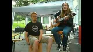 Street band playing at Kultopia alternative café