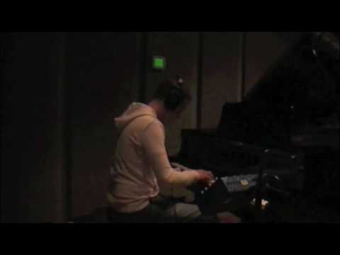 Pianist Brian Turner recording 