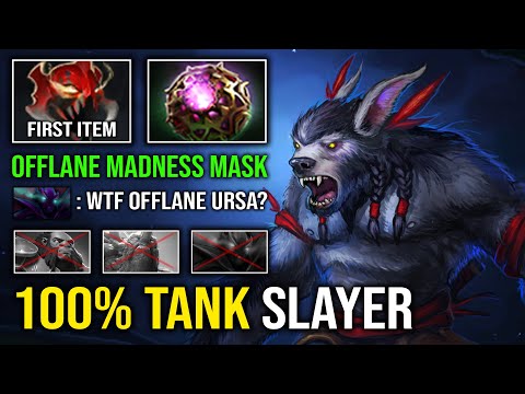 How to Offlane Carry Ursa in 7.37c with 2 Second Deleted Tank OP First Item Madness Mask Dota 2