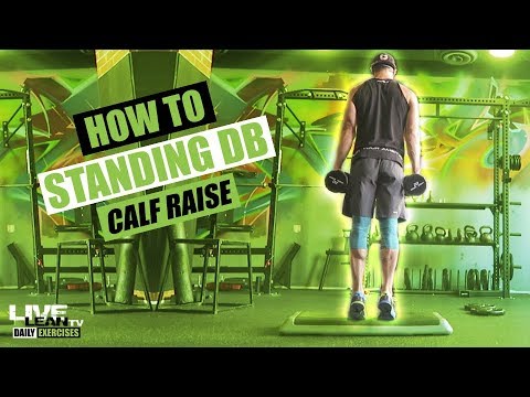 How To Do A STANDING DUMBBELL CALF RAISE | Exercise Demonstration Video and Guide