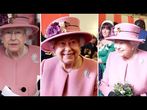 The Queen Radiant In Pink Says Farewell To HMS Ocean At Decommissioning Ceremony