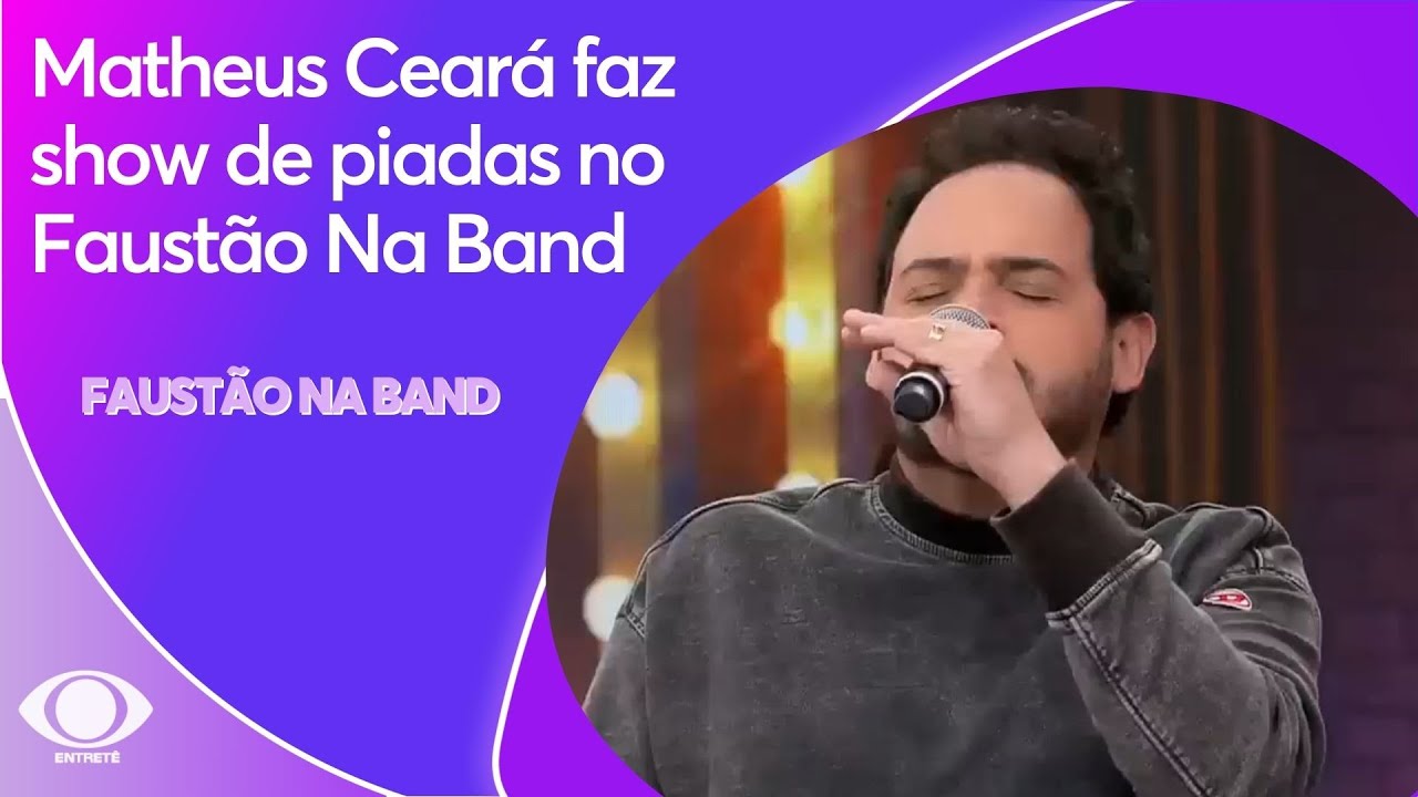 Matheus Ceará faz show de piadas no Faustão Na Band