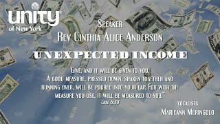 “Unexpected Income” Rev Cynthia Alice Anderson