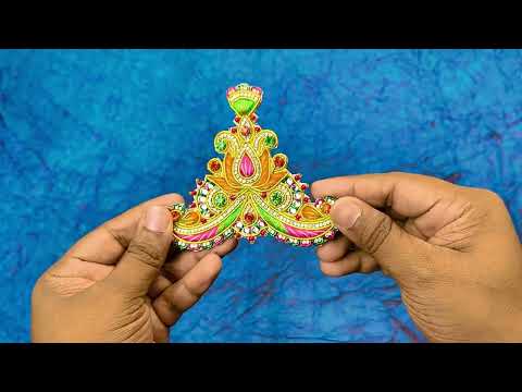 Zardosi Handmade Mukut, Crown for God and Goddess video