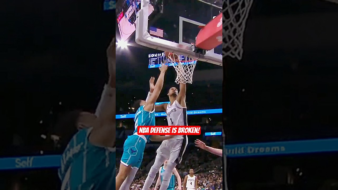 NBA Defense Is Broken... Wemby Lefty Dunk! ???? #nbahighlights #basketball #nbashorts