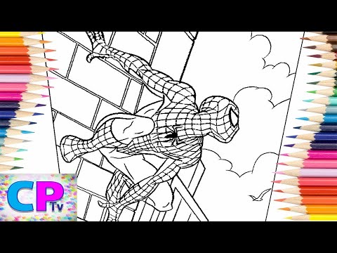 Spiderman Climbs the Wall Coloring Pages/Superhero Ready for Action/ROY KNOX/Earthquake/NCS Release