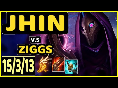 JAVAAA (JHIN) vs ZIGGS - 15/3/13 KDA BOTTOM ADC GAMEPLAY - EUW Ranked GRANDMASTER