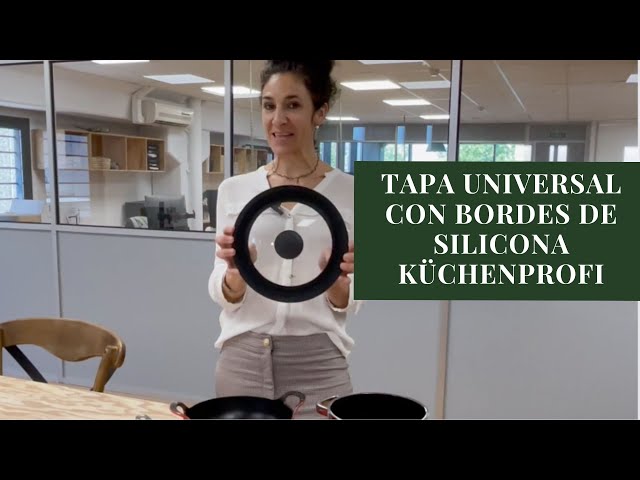 Vídeo relacionado con 1 PcsTapa Sarten Universal 16cm 18cm 20cm, Tapas Universales de Cristal, Tapa para Sartenes y Ollas, 3 en 1 Tapa para Sartén Borde de Silicona,Utensilios de Cocina, con Perilla Resistente al Calor