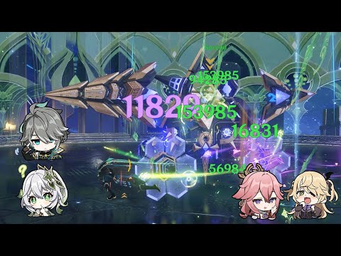 Alhaitham-Nahida-Yae-Fischl vs. ASIMON 12s - Genshin Impact 3.4 Abyss 12-3-1
