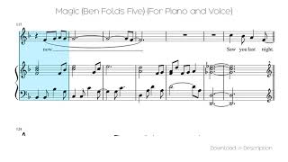 🎶 Magic (Ben Folds Five) (For Piano And Voice) 🎸🎸