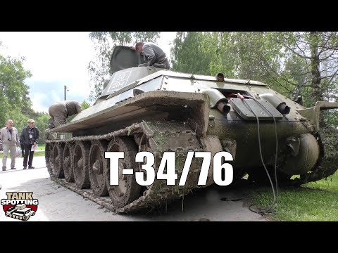 T-34/76 Engine Startup And Running - Sweet Sounds - Armoured Division 75th Anniversary