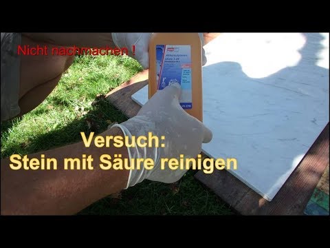 Experiment: Mit Säure Fliesen, Marmor, Stein reinigen
