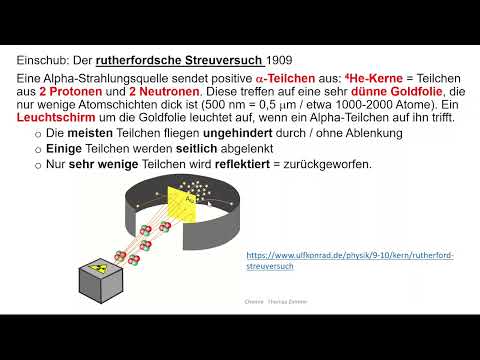 Allgemeine Chemie 3: Historische Entwicklung der Atommodelle; der Rutherford-Streuversuch