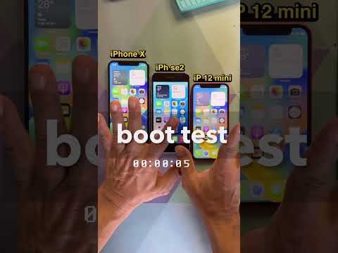 Boot test iPhone X vs iPhone se 2 vs iPhone 12 mini