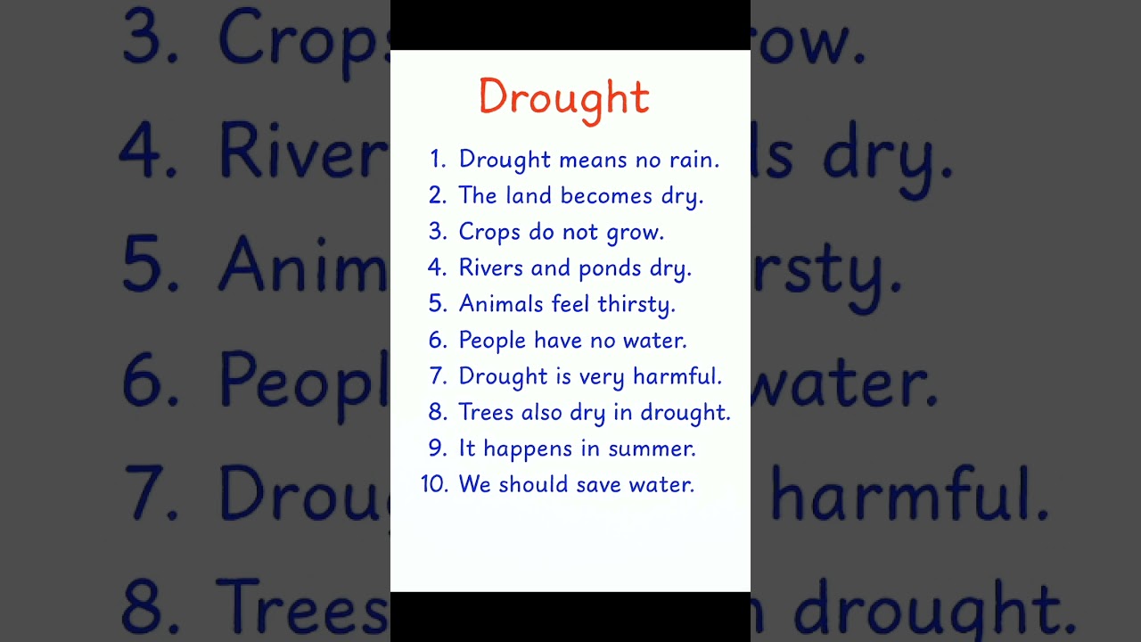 10 Lines on Drought | Natural Disaster Essay for Kids