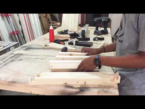 DIY small wardrobe reclaimed pine wood