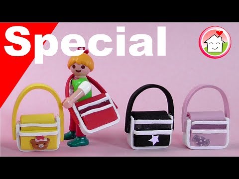 Playmobil deutsch - Pimp my PLAYMOBIL - Schultaschen - DIY für Kinder - Familie Hauser