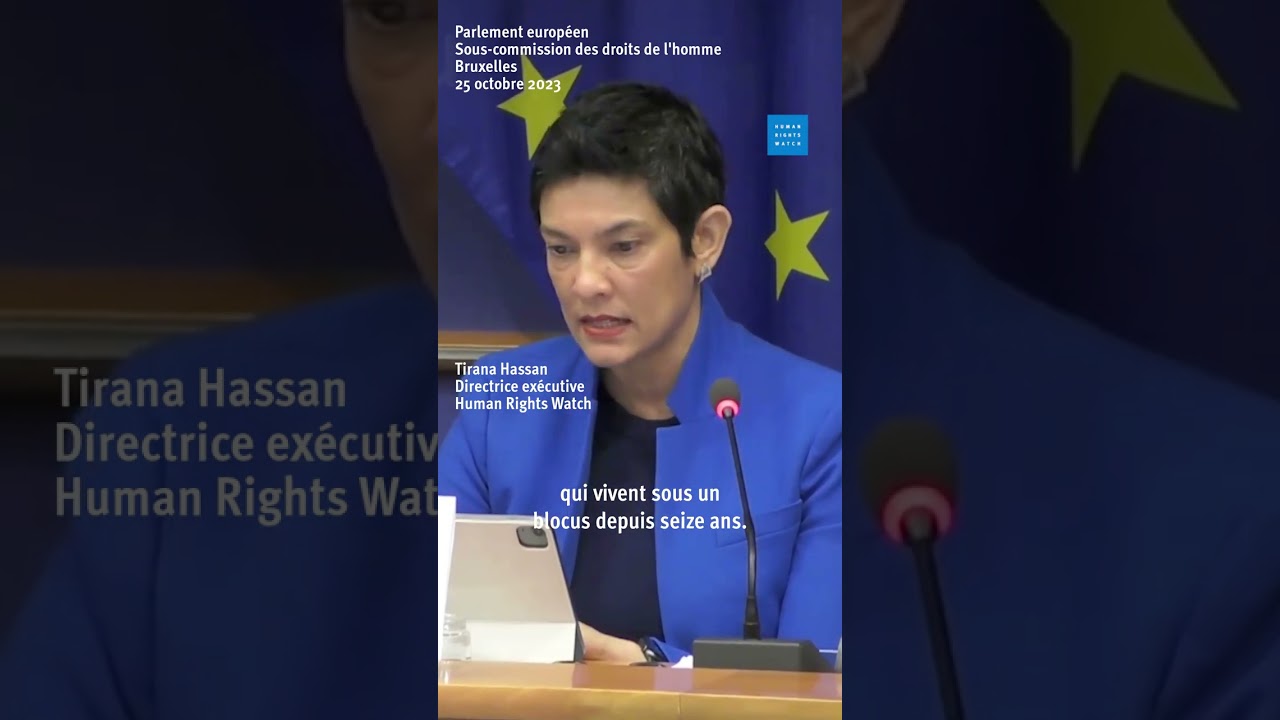 Israël/Hamas : Déclaration de Tirana Hassan au Parlement européen