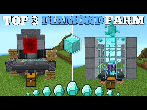 TOP 3 DIAMOND FARM TUTORIAL IN MINECRAFT BEDROCK 1.19 (XBOX, PS4, MCPE, WINDOWS)