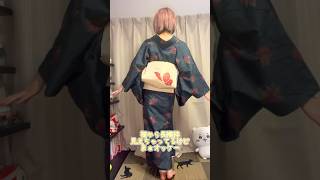 体感温度20℃な誕生日の飲みきもの　 #kimono #ootd #着物 #きもの #着付け #自装#着物コーディネート#ミドサー
