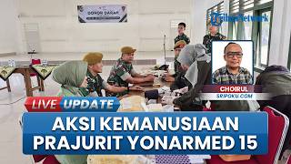Kepedulian Prajurit Bantu Warga OKU Timur, Prajurit Yonarmed 15/Cailendra Gelar Aksi Donor Darah
