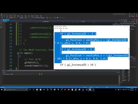 OpenGL   Instancing with gl InstanceID Vertex Shader Visual Studio 2017   Part 2
