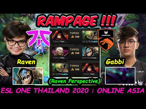 SEA El Clasico Fnatic vs TNC Predator | RAVEN  [SLARK] RAMPAGE ESL ONE THAILAND 2020 Online Game3