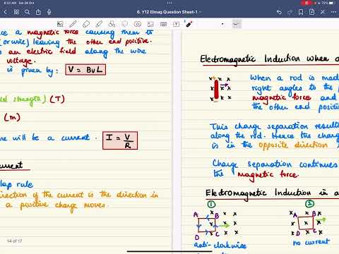 Mrs John’s notes - Y12 Physics - Lesson 4 - Electromagnetic Induction (Generator Effect)
