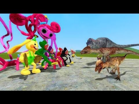 ALL CHARACTERS POPPY PLAYTIME VS ALL DINOSAURS ARBS In Garry'sMod