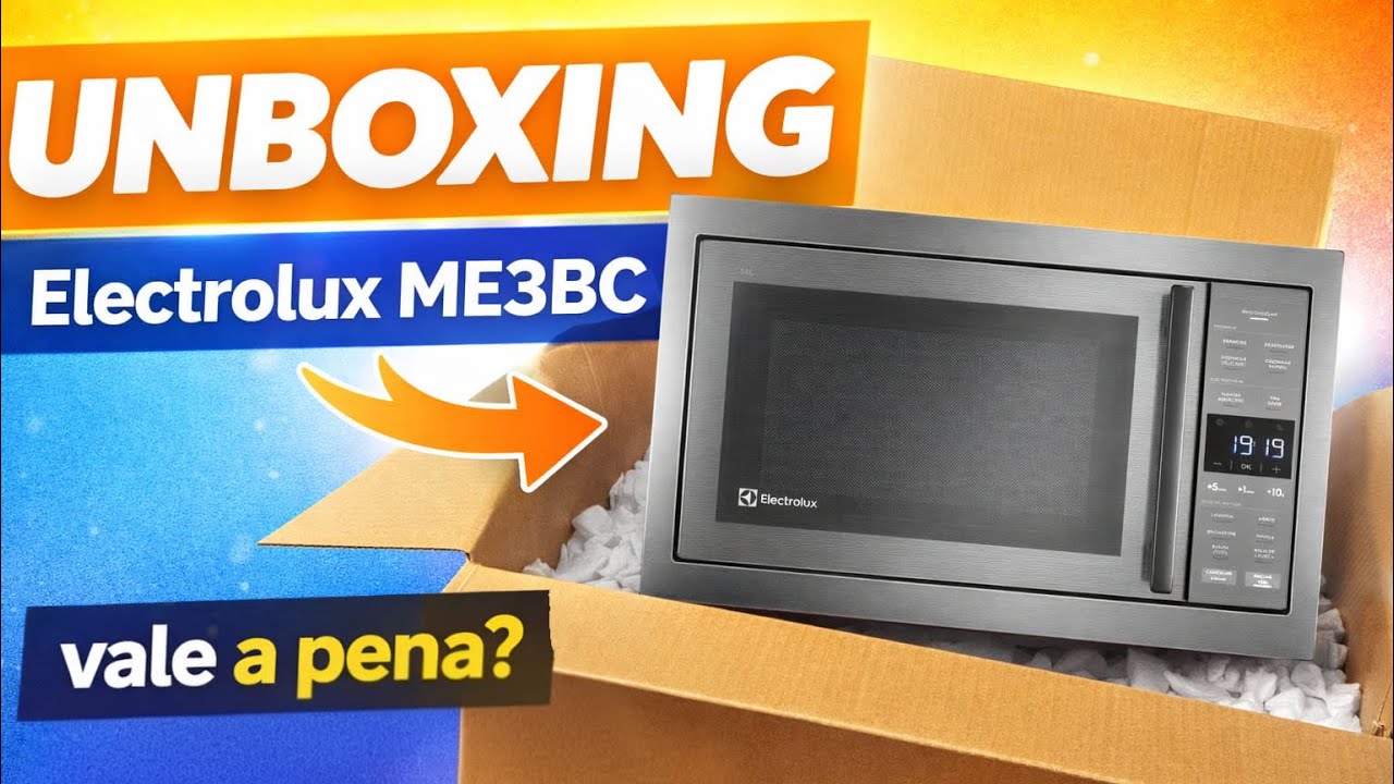 Miniatura da avaliação em vídeo de Micro-ondas Electrolux 34L Experience ME3BC