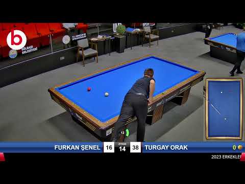 FURKAN ŞENEL & TURGAY ORAK Bilardo Maçı - 2023 ERKEKLER 2.ETAP-FİNAL GRUBU 1/8