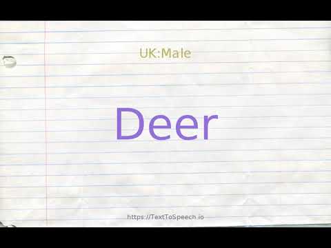 How to pronounce deer