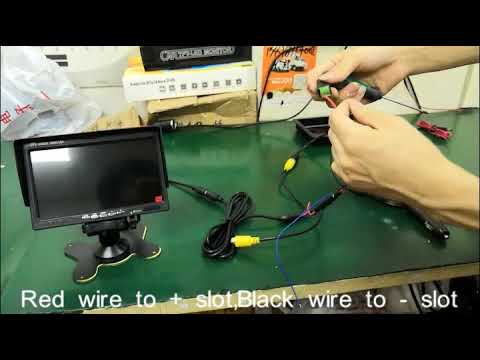 Back up cameras installation show ---7 inch display monitor wired way
