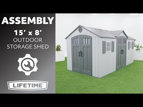 Lifetime 15-ft x 8-ft Dual Entry Outdoor Storage Shed 
