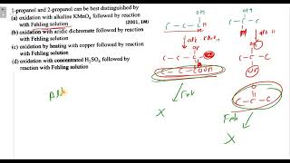 1-propanol and 2-propanol can be best distinguished by: