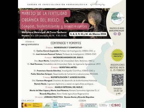 BIOESTIMULANTES. MANEJO DE LA FERTILIDAD ORGANICA DEL SUELO. MARZO 2026. AgrosimbiosisLab