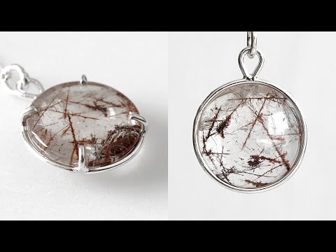 Making Prong Setting Necklace with Rutilated Quartz, Craftmanship Process