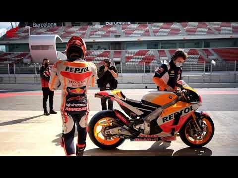 マルク・マルケスがMotoGP開幕戦前にRC213-Vでサーキット走行。