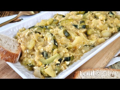 🥒🧅 Zarangollo Murciano con Patatas | Receta típica Muy Fácil y Deliciosa de la Huerta