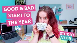 First studio vlog of 2022, Etsy orders & packaging issues | STUDIO VLOG 035