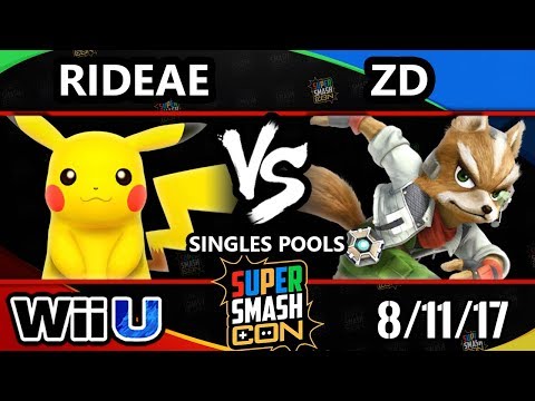 Smash Con 2017 Smash 4 - EDAX | Rideae (Pikachu) vs INC | ZD (Fox) Wii U Pools