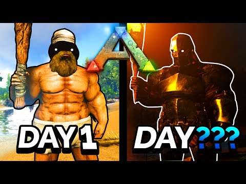 I Spent 100 Days in ARK Survival Evolved As A Noob...