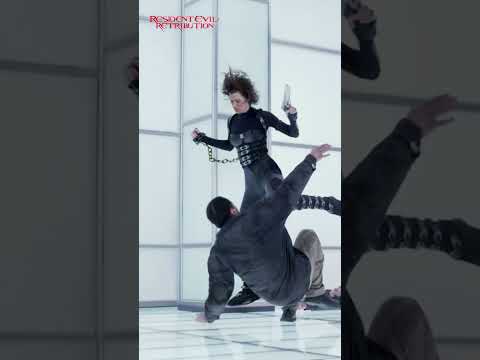 Resident Evil Retribution: Alice White Room Fight Scene (Milla Jovovich #shorts #short #shortvideo )